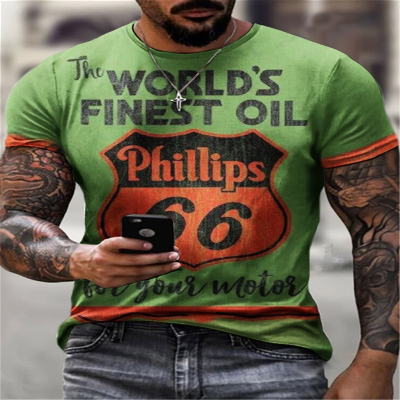 Personalized Pattern 66 Highway 3D Digital Printing Short-Sleeved T-Shirt