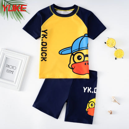 Maillot de bain pour enfants Maillot de bain fendu pour garçons Petit, moyen et grand Protection solaire pour enfants Maillot de bain à séchage rapide 2022 Maillot de bain en gros 