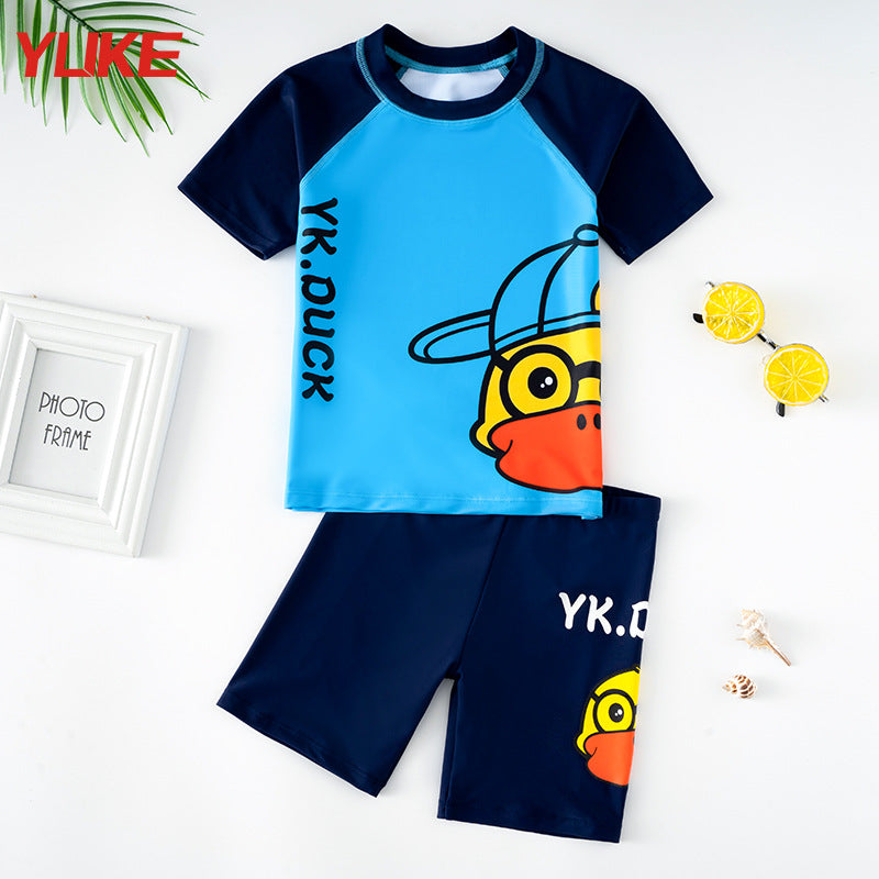 Maillot de bain pour enfants Maillot de bain fendu pour garçons Petit, moyen et grand Protection solaire pour enfants Maillot de bain à séchage rapide 2022 Maillot de bain en gros 