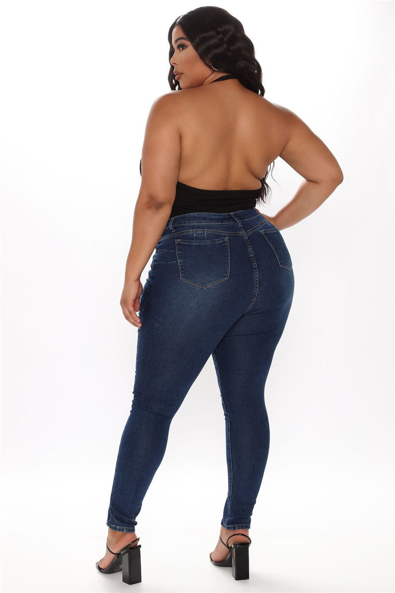 Jeans bleu denim pour femme