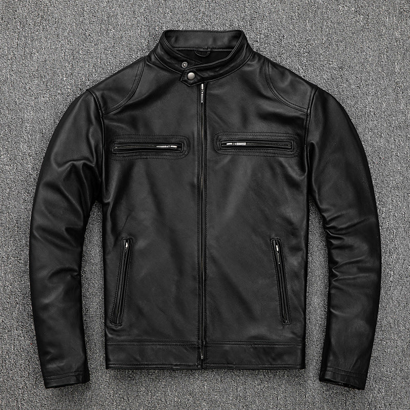 Portefeuille moto homme en cuir de mouton cuir