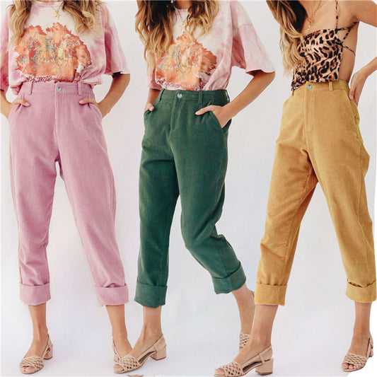 Pantalons pour femmes à la mode décontractée de printemps