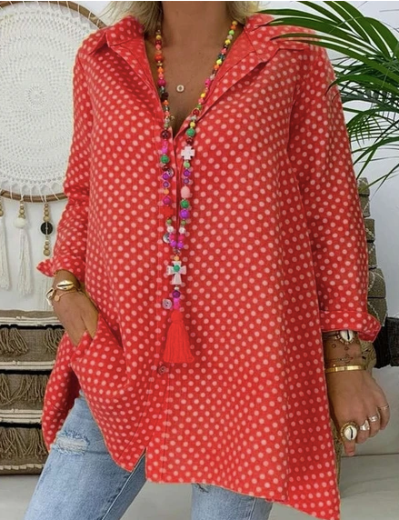 Beautiful Loose Long-Sleeved Blouse