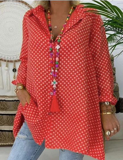 Beautiful Loose Long-Sleeved Blouse