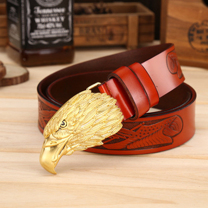 Ceinture Homme Boucle Tête d'Aigle Personnalisée