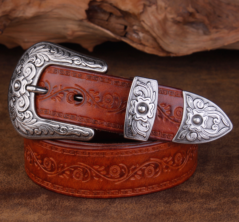 Jeans Head Layer Cowhide Belt