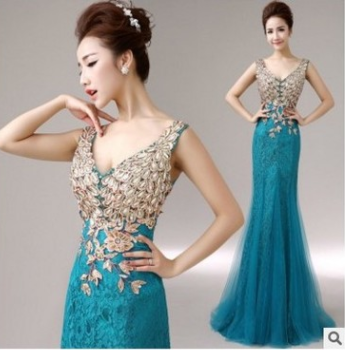 Fish Tail Banquet Evening Dress