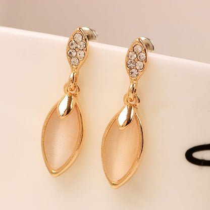 Boucles d'oreilles simples en opale