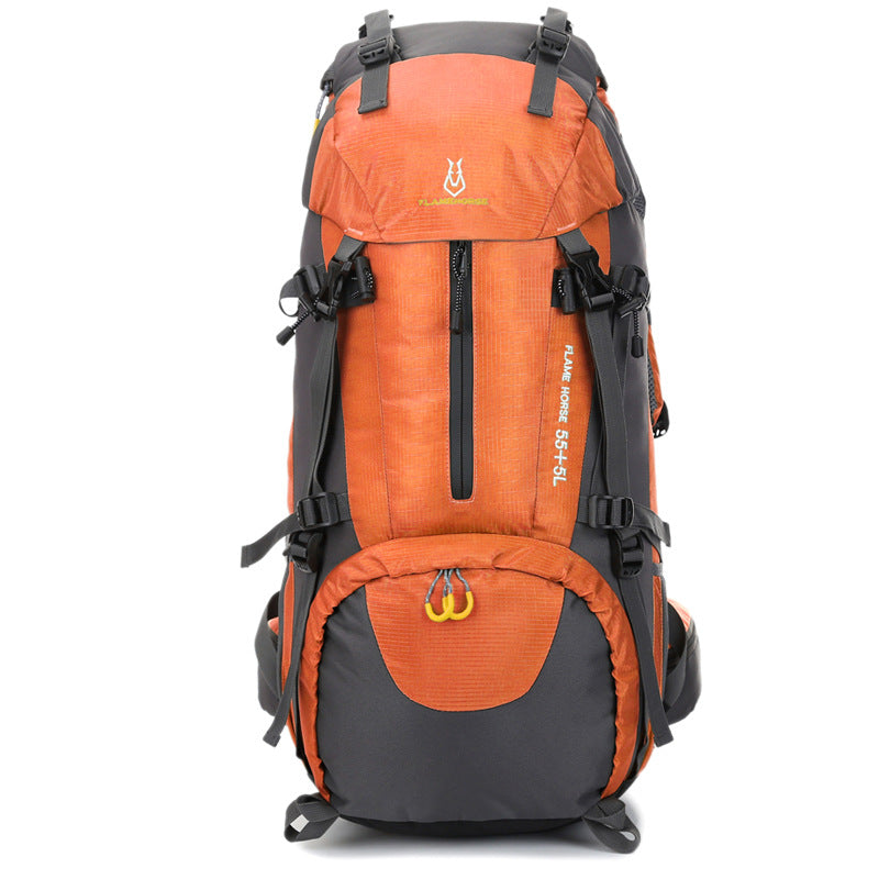 Mochila de viaje impermeable de nailon de gran capacidad para montañismo