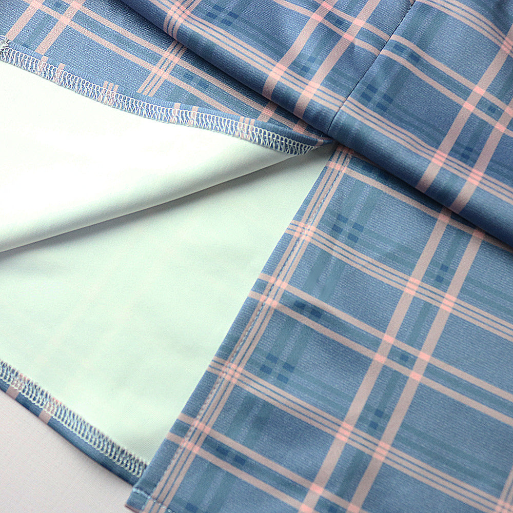 Sac taille haute Hip Plaid Retro Elegant Stretch All-Match Jupe crayon 