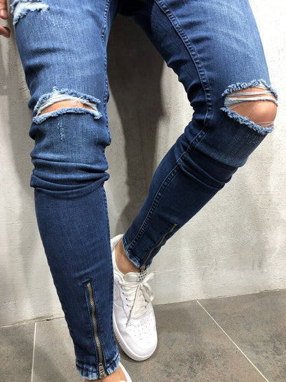 Jeans rasgados de hombre