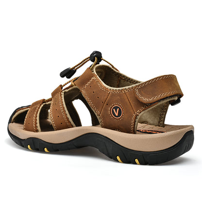 Sandalias casuales de cuero para hombres