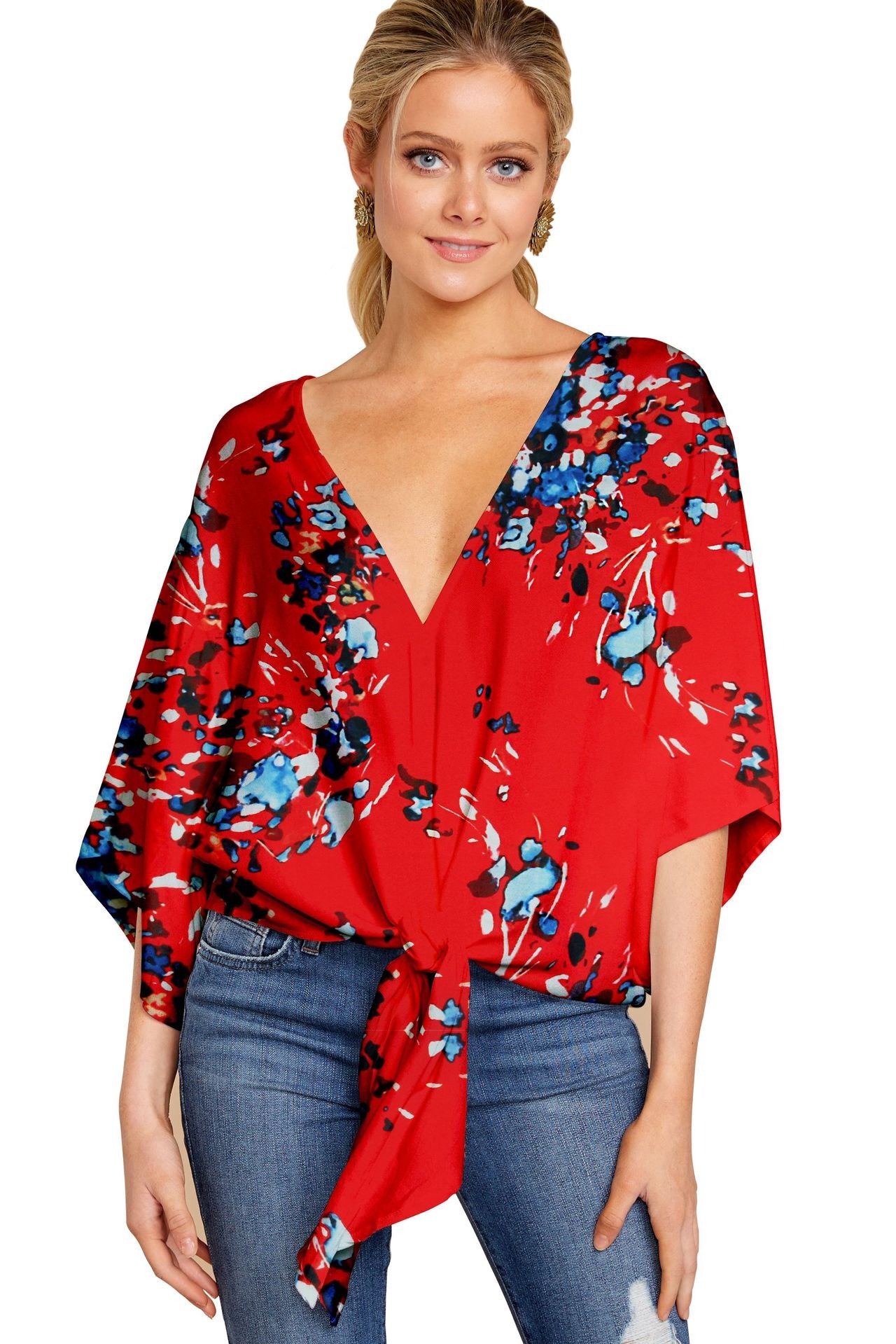 Women V Neck Blouse