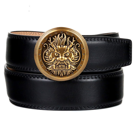 Ceinture à boucle automatique en cuir pour hommes