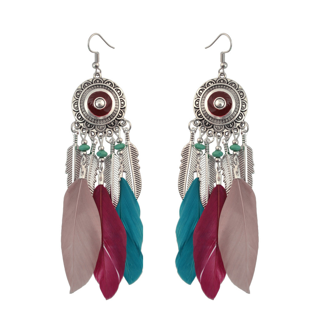 Boucles d'oreilles pampilles feuilles