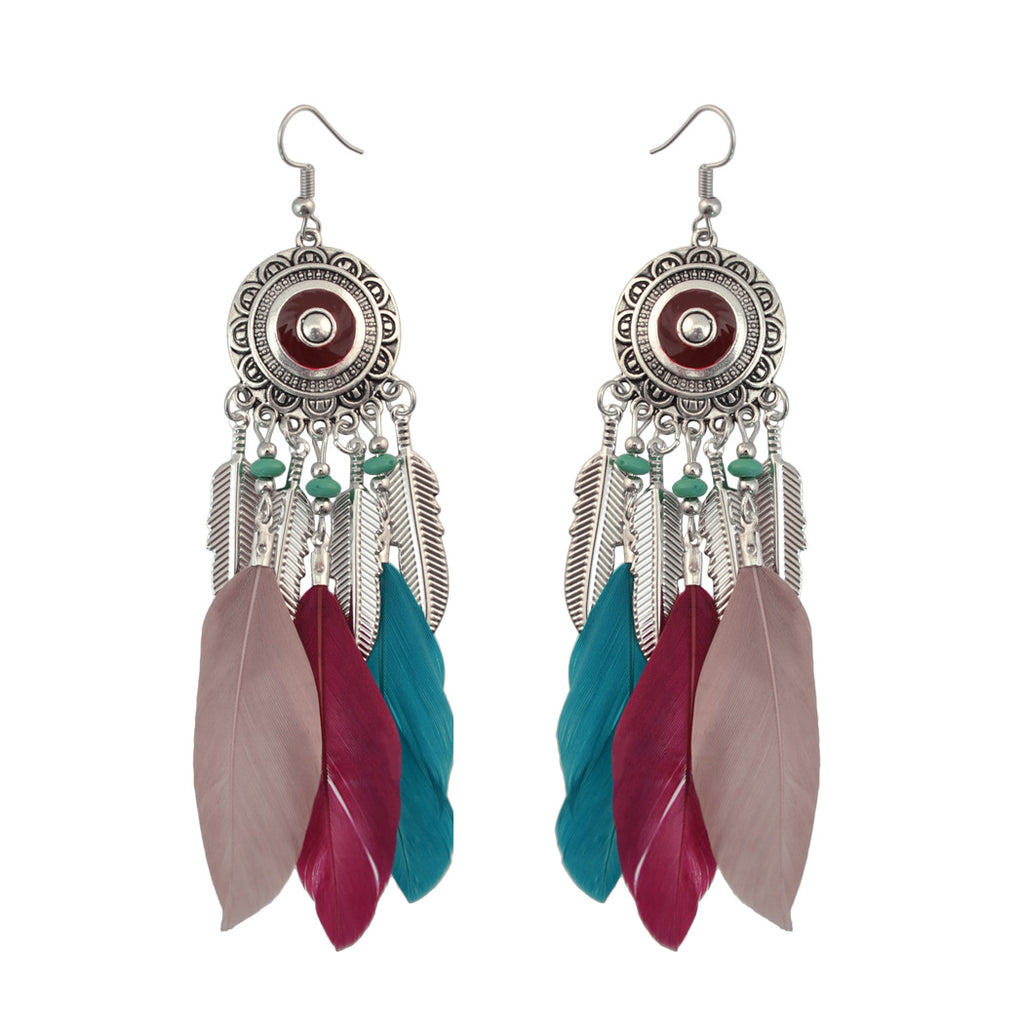 Boucles d'oreilles pampilles feuilles