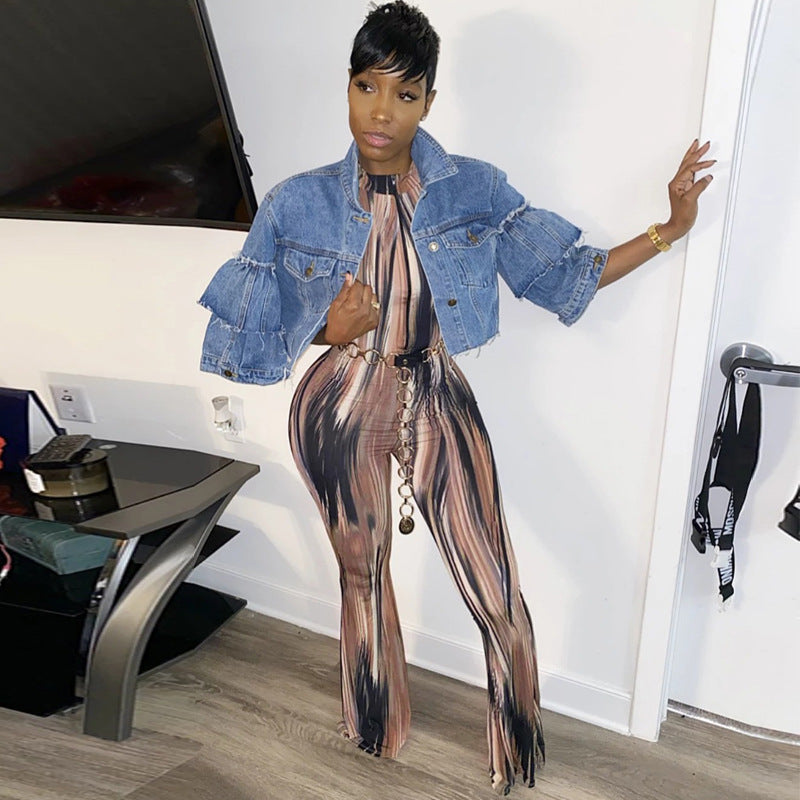 mono estampado halter