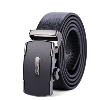 Ceinture en cuir à boucle automatique en cuir souple pour hommes d'affaires