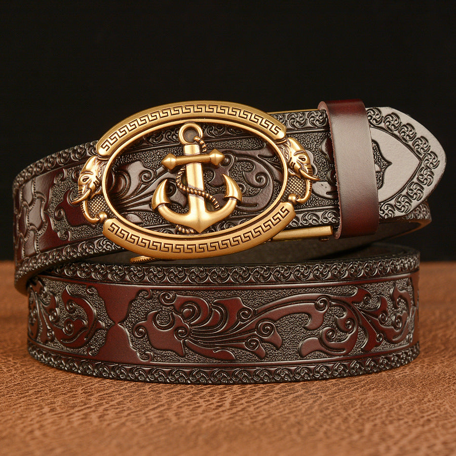 Ceinture de loisirs d'ancre personnalisée par boucle automatique de mode