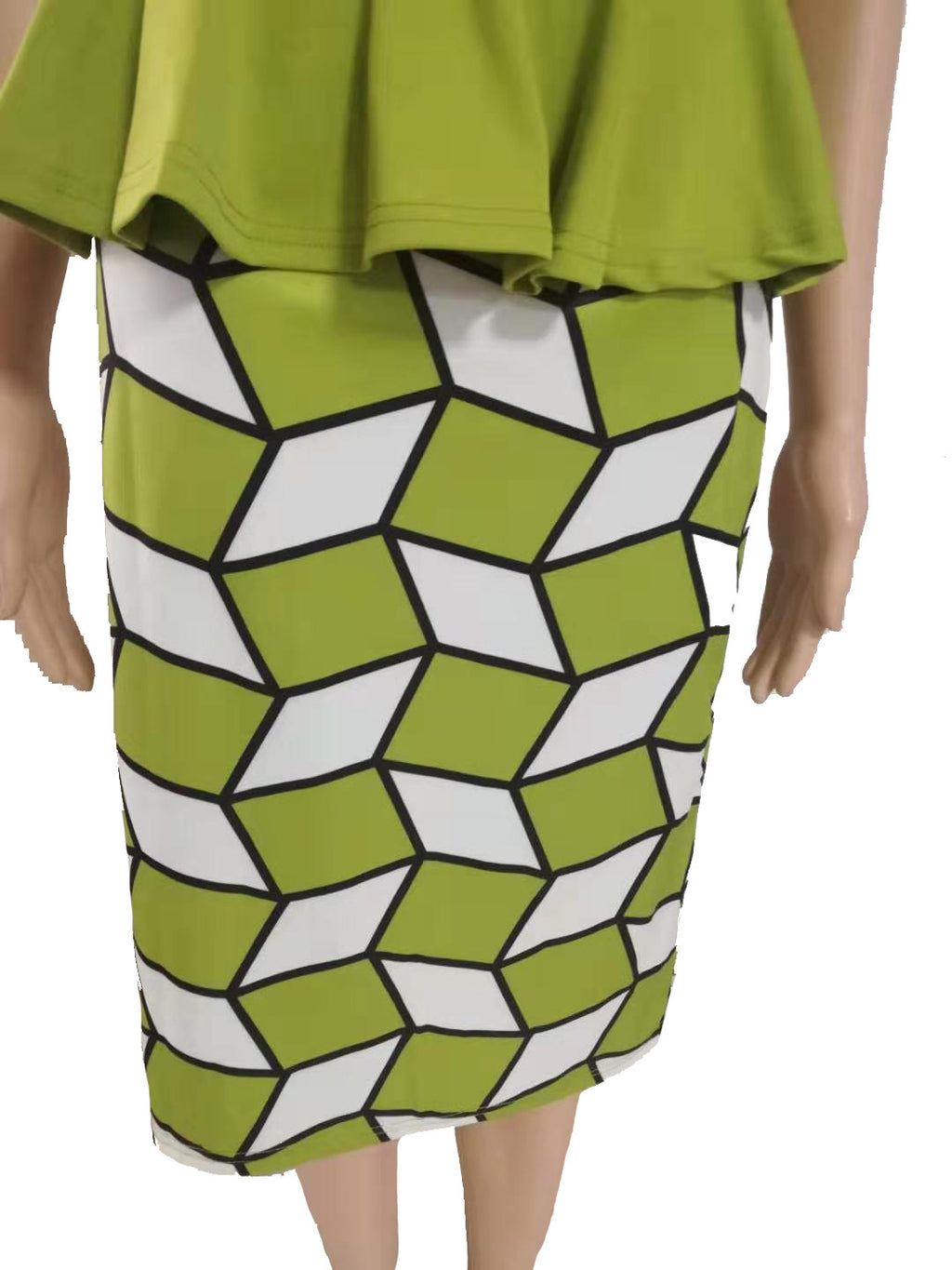 Robe à la hanche imprimée à volants