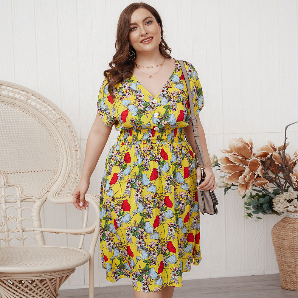 Robe Imprimée Grande Taille Femme