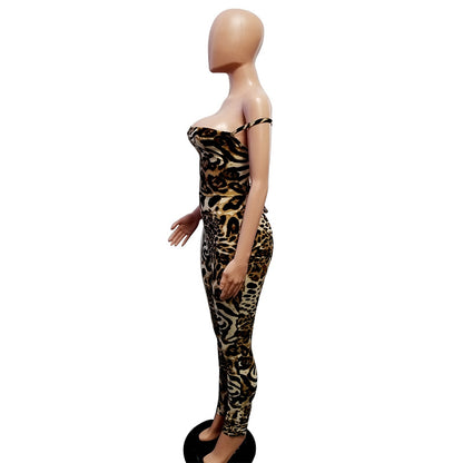 Leopard print jumpsuit