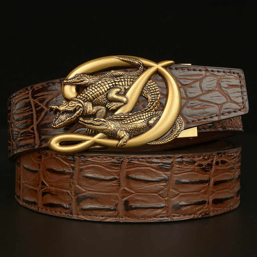 Ceinture Homme Boucle Crocodile