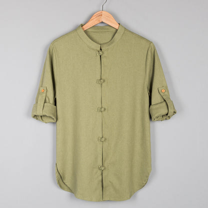 Camisa hombre lino algodón