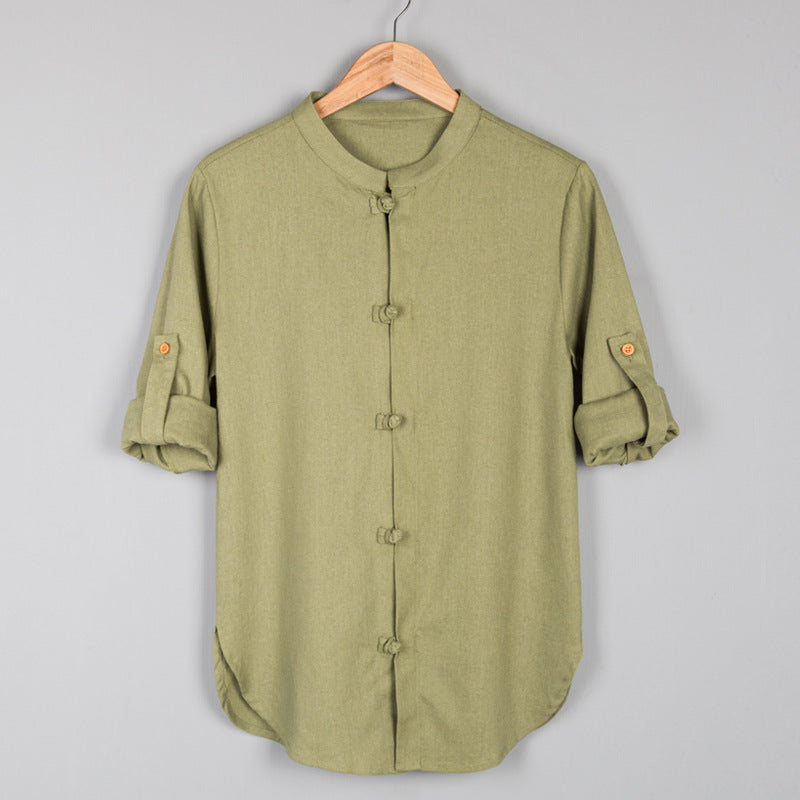 Camisa hombre lino algodón