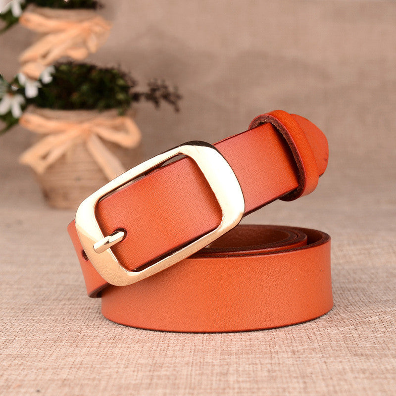 Ladies leather belt