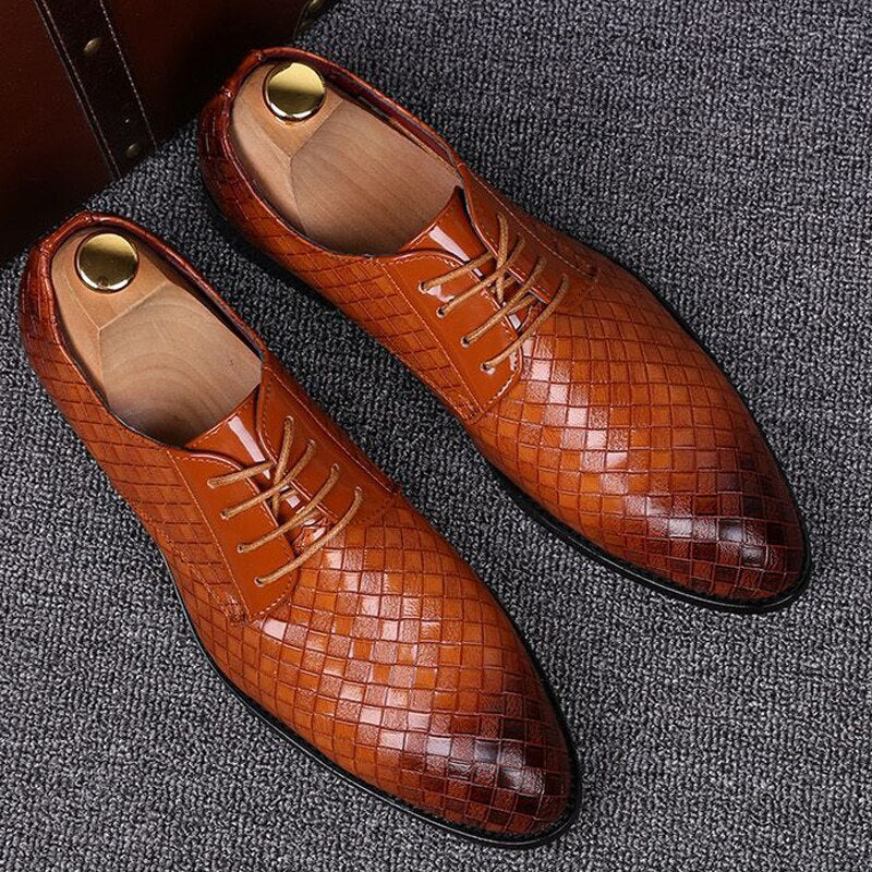 Zapatos estilo Oxfords formales y de negocios para hombres 