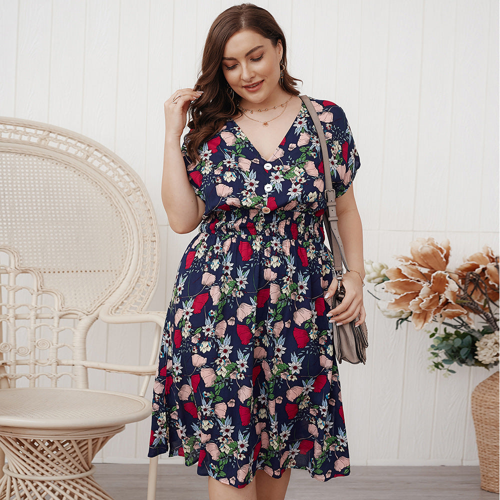 Robe Imprimée Grande Taille Femme