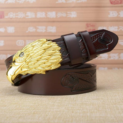 Ceinture Homme Boucle Tête d'Aigle Personnalisée