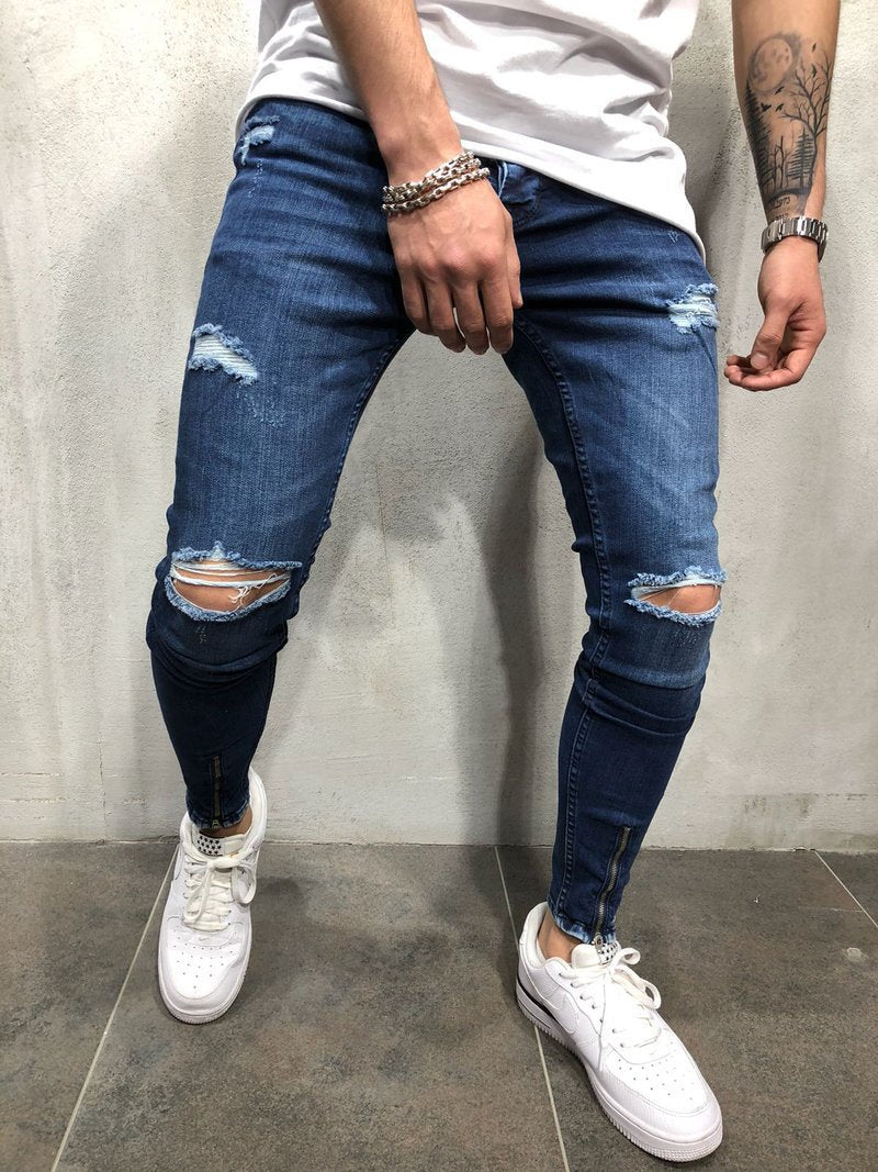 Jeans rasgados de hombre