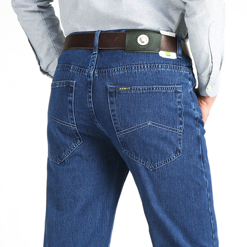 Jeans décontractés coupe droite pour hommes