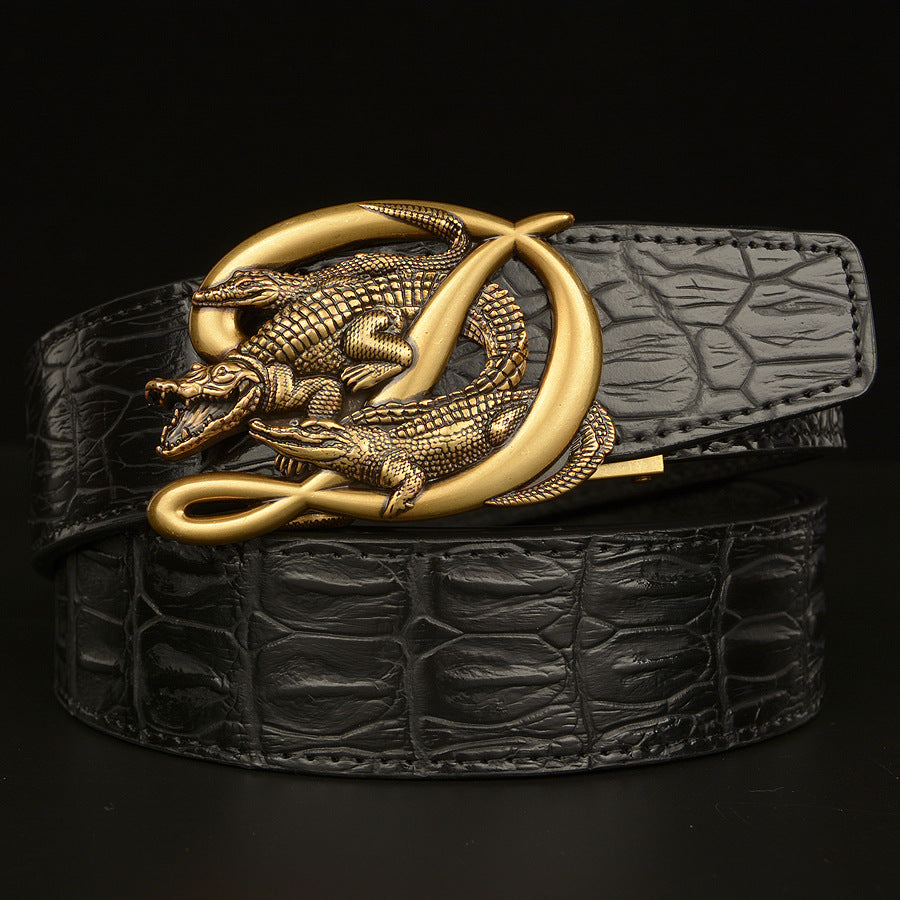 Ceinture Homme Boucle Crocodile