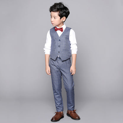 Boy's Suit Fashion Spring Two-piece Vest Set