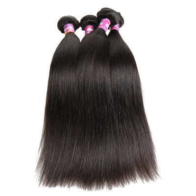 Wig Foreign Trade Factory Direct Sales Straight Hair Real Brazilian Hair Curtain Foreign One Generation Hair Products