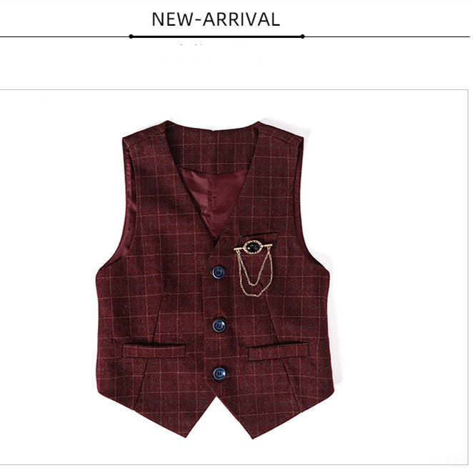 Boy's Suit Fashion Spring Two-piece Vest Set