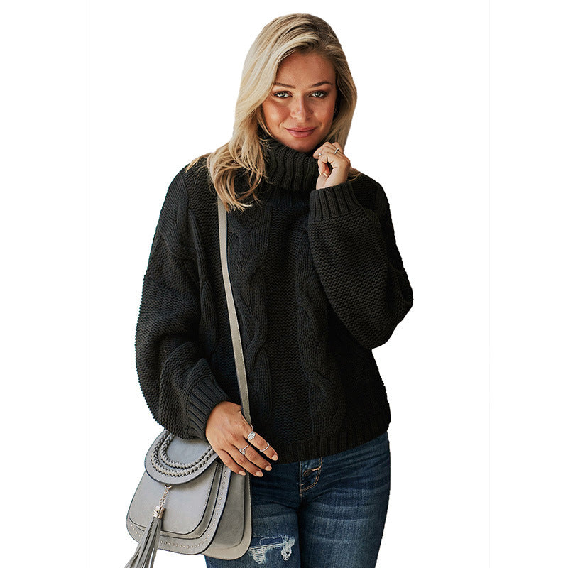 Suéter de cuello alto para mujer