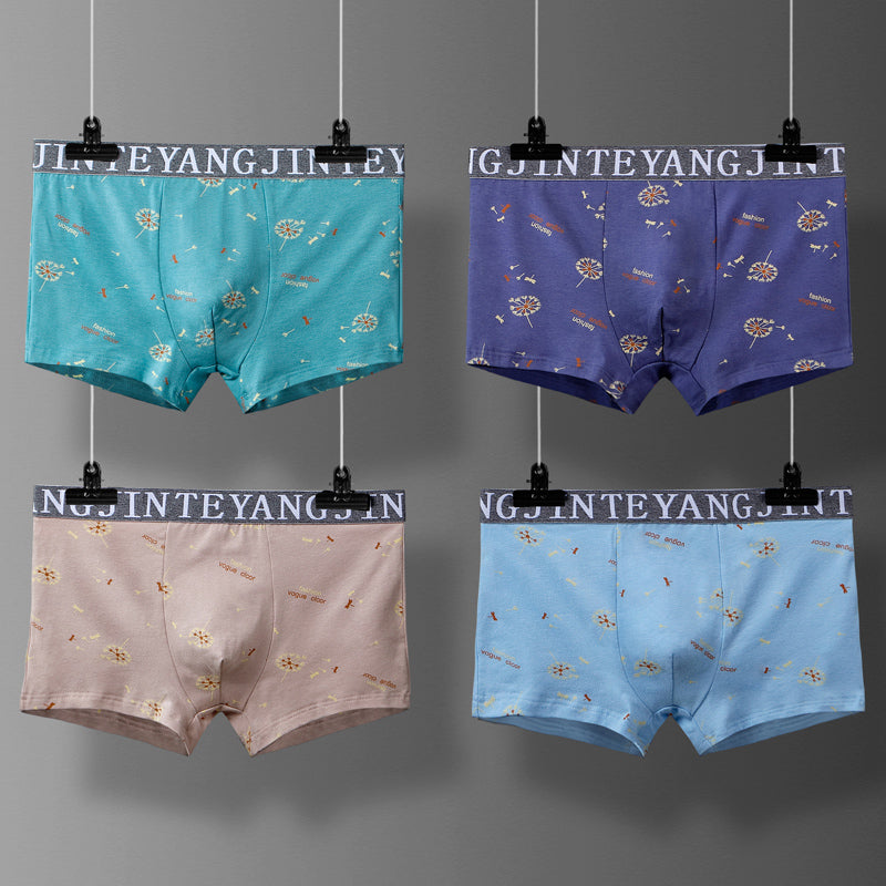 Sous-vêtement modal pour hommes en pur coton aux quatre coins respirant