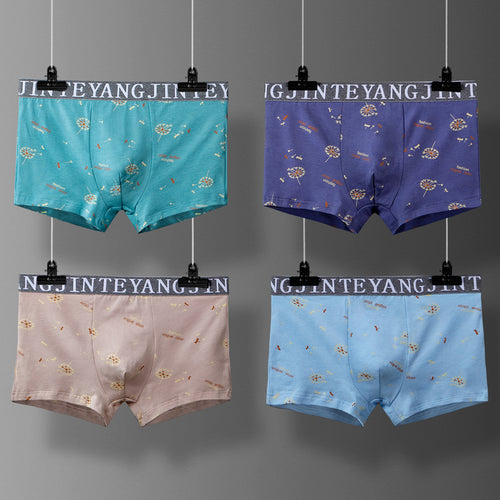 Sous-vêtement modal pour hommes en pur coton aux quatre coins respirant