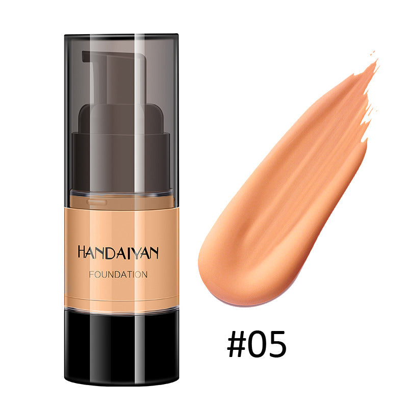 HANDAIYAN Base de cobertura completa Hidratante impermeable fond de teint couvrant Face Liquid Foundation Base de maquillaje para piel oscura