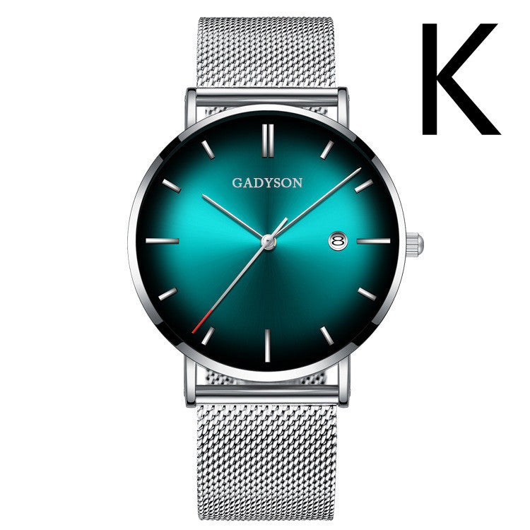 Men's Simple Color Steel Gradient Quartz Watch