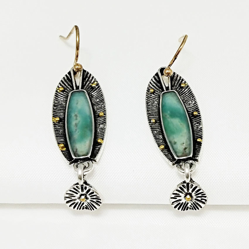 Boucles d'oreilles marbrées séparation des couleurs haut de gamme