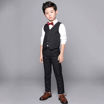 Boy's Suit Fashion Spring Two-piece Vest Set