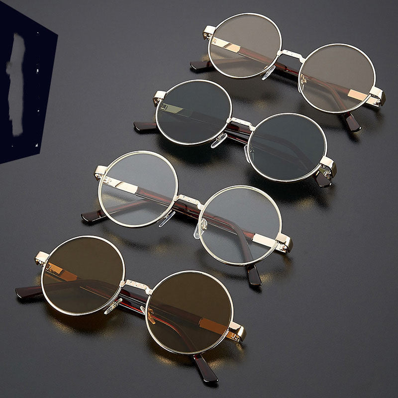 Flat Round Frame Sunglasses