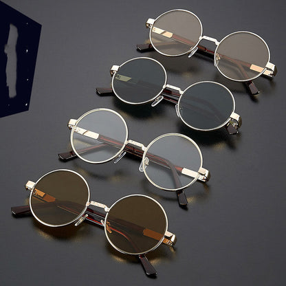 Flat Round Frame Sunglasses