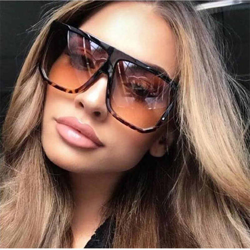 Gafas de sol de montura grande para mujer