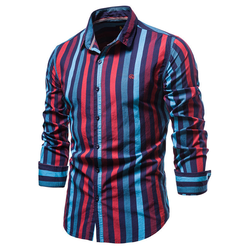 Men Long Sleeve Casual Business Shirt